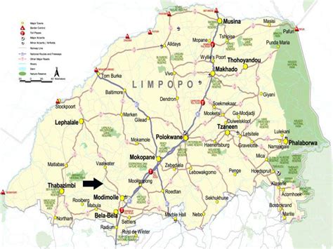 Map Of Limpopo Province South Africa | Africa Map