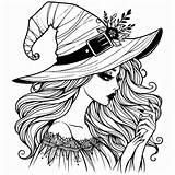 Witch With Gothic Style coloring Page  Download Print Or Color Online sketch template