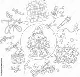 Angry executioner With A Wicked Grin And His Varied Instruments Of  sketch template