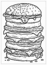Burger Coloring Pages  Fun Food For Kids – MrColoringCom sketch template