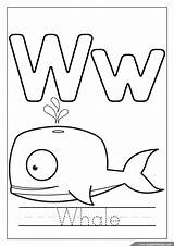 Letter W Coloring Pages For Kids sketch template