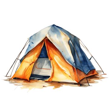 Watercolor Camping Tent Ai Generative, Watercolor, Camp, Hiking PNG Transparent Image and ...