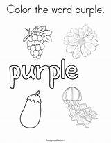 Color the Word Purple Coloring Page  Twisty Noodle sketch template