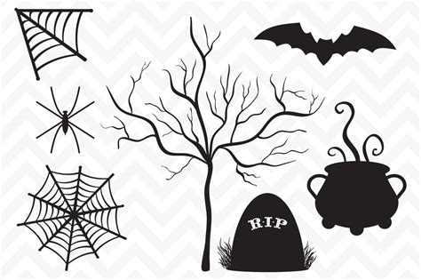 Clip Art Vector Halloween Silhouette | Halloween silhouette, Halloween ...