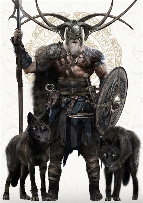 Digital Art — spassundspiele: Odin by Johnson Ting | Deuses vikings, Arte nórdica, Arte viking