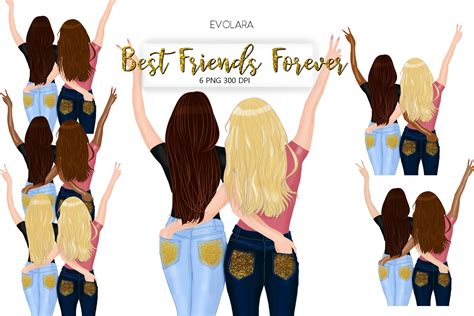 Best Friends Clipart Besties Clipart Friends Clipart BFF