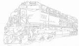 Real Bnsf Train Pages Coloring Sketch Page sketch template