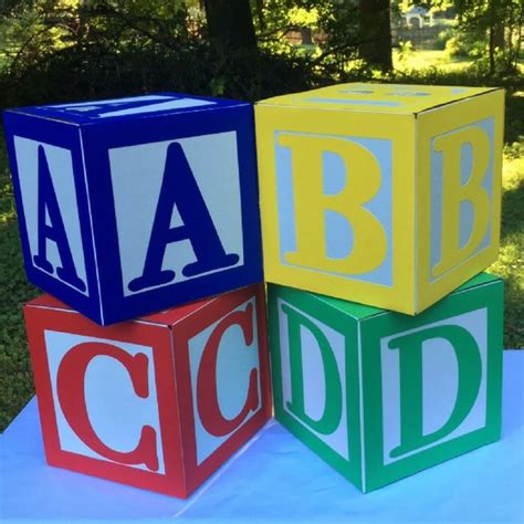 ABC Blocks , Letter Blocks , Alphabet Blocks Party Decorations ,large ...