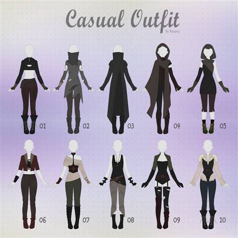 Anime Outfits Female Drawing : (closed) Casual Outfit Adopts 28 By Rosariy On Deviantart ...