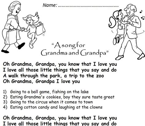 Enjoy Teaching English: GRANDPARENTS' DAY-"A song for Grandma and Grandpa"