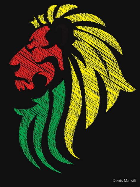 "Lion Reggae Flag Colors " T-shirt by ddtk | Redbubble