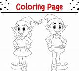 Elf Coloring Christmas Pages Kids Printable Elves Color Cute Print  sketch template