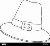 Thanksgiving Indian Pilgrim Hat Isolated Coloring Stock Vector Image  sketch template