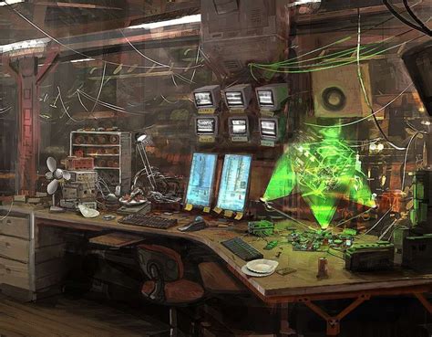 Workstation | Video Games Artwork | Sci fi environment, Cyberpunk art, Sci fi concept art