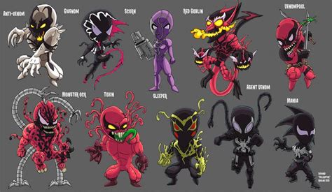 Chibi Symbiotes second batch by https://www.deviantart.com ...