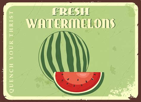 Watermelons Vintage Poster Sign Free Stock Photo - Public Domain Pictures