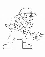Farmer Coloring Pages  Free Printable For Kids sketch template