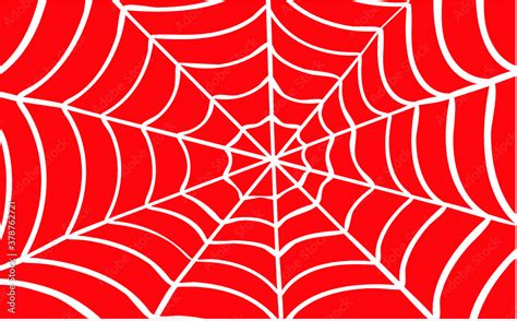 White Cobweb Red background. Vector Spider happy halloween party day ...