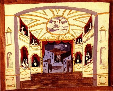 Scene design for "Pulcinella", 1920 - Pablo Picasso - WikiArt.org