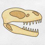 Easy Dinosaur Skull Drawing - HelloArtsy