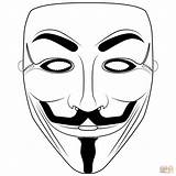Anonymous Mask coloring Page  Free Printable Coloring Pages sketch template