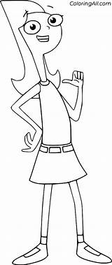 Candace Talking Coloring Page  ColoringAll sketch template