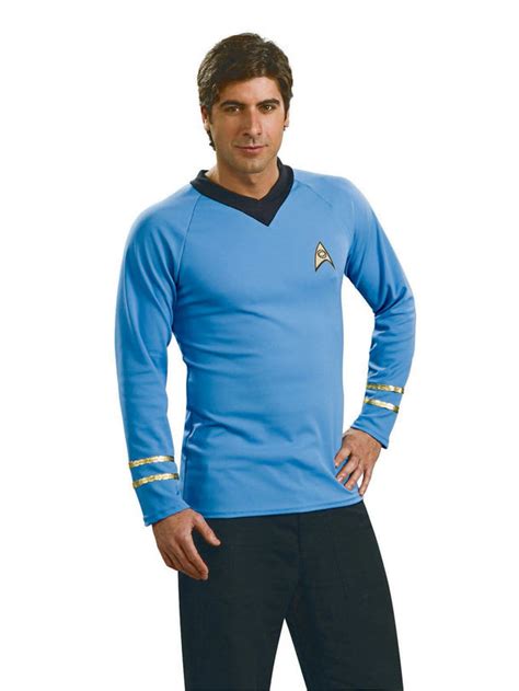 Star Trek TOS Costume Cosplay Captain Kirk Yellow Shirt Spock Blue Red ...