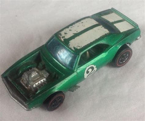 Vintage/Antique 1969 Hot Wheels Redline Heavy Chevy Green #2 Car DkGrey ...