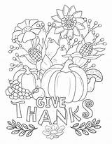 Give Thanks Coloring Page sketch template