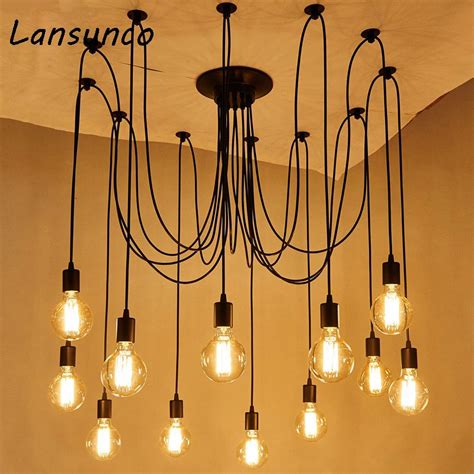 Ceiling Lights Vintage Ceiling Lamp Spider Shape Lamp For Living Room Multiple Adjustable ...