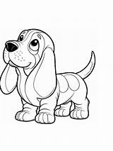 Basset Hound coloring Pages sketch template