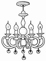 Página Para Colorear De Fancy Chandelier · Creative Fabrica sketch template
