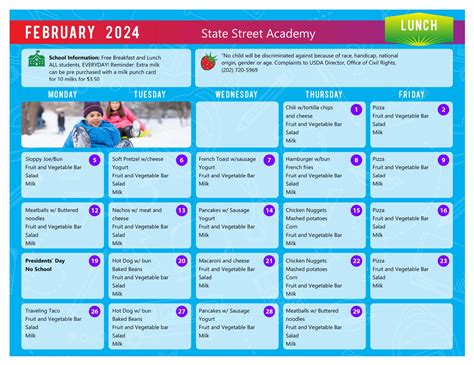 Lunch Menu — State Street Academy