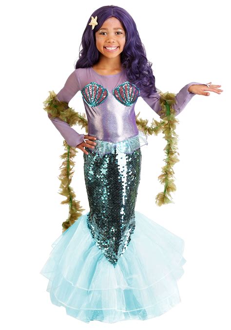 Kids Pretty Purple Mermaid Costume