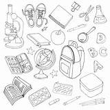 Classroom Supplies Coloring Page sketch template