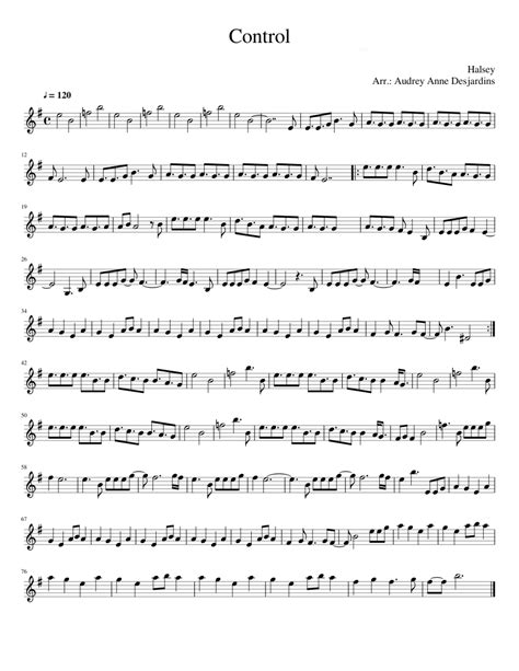 Control by Halsey Sheet music for Piano (Solo) | Musescore.com