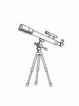 Telescope Coloring Pages sketch template