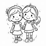 Little Friends Coloring Pages Drawing Ring Friend  sketch template