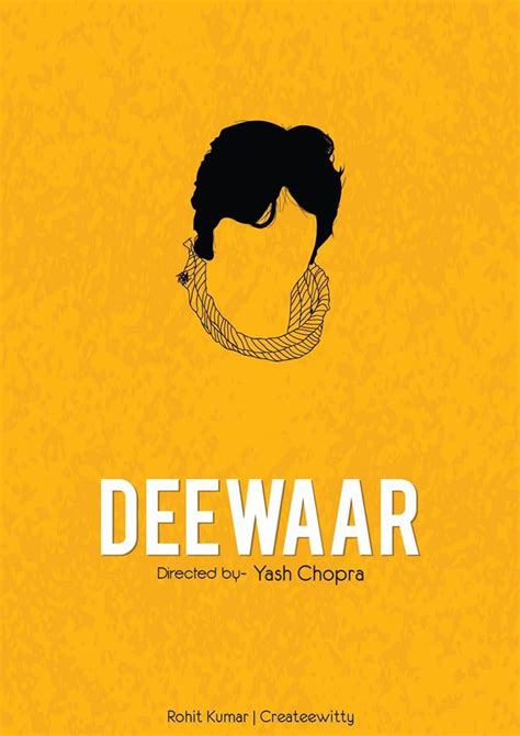 Abstract minimal poster on movie Deewaar | Movie posters minimalist ...