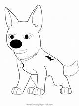 Bolt The Dog Coloring Pages sketch template
