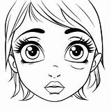 Girl Head Coloring Page Coloring Pages sketch template