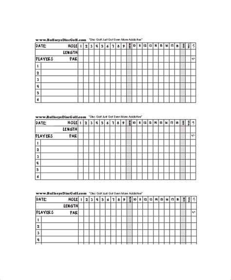 10+ Golf Scorecard Templates – Free Sample, Example Format Download | Free & Premium Templates