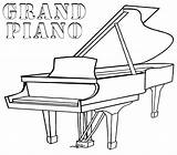 Grand Piano Coloring Page sketch template