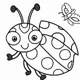 Cute Ladybug Coloring Page · Creative Fabrica sketch template