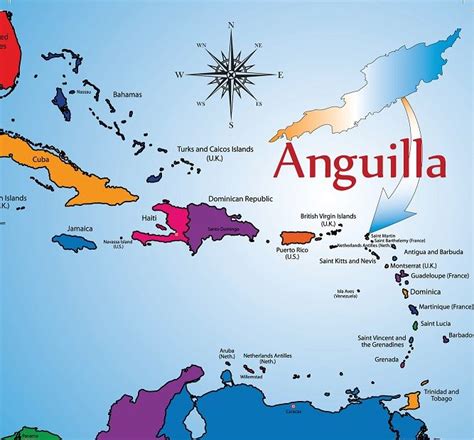 Anguilla is east of Puerto Rico and the Virgin Islands Anguilla Beaches, Florida Beaches ...