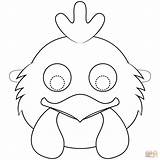 Desenho De Máscara Galinha Para Colorir  Desenhos E sketch template