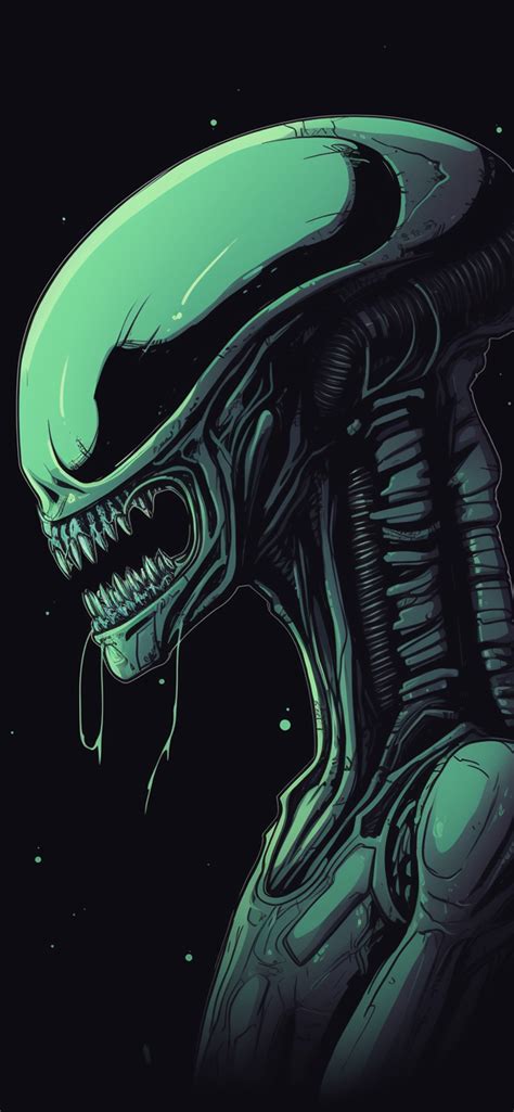 Green Alien Xenomorph Black Wallpapers - Green Alien Wallpapers