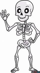 Left Skeleton Hand Drawing sketch template