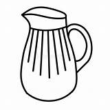 Jug Coloring Page Coloring Pages sketch template