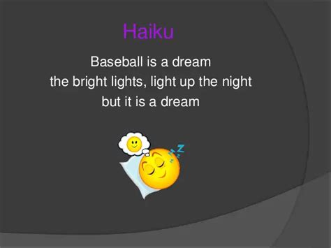 Baseball haiku Poems